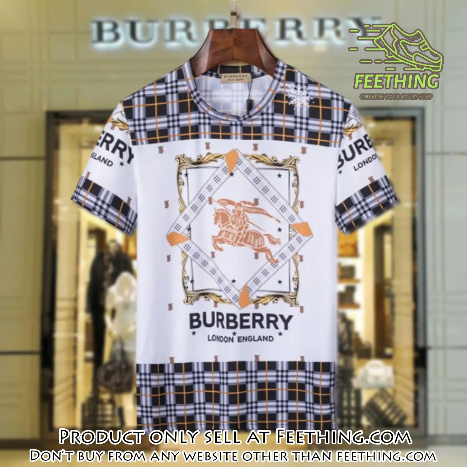 Burberry london england luxury brand tshirt outfit for men women ft4726707